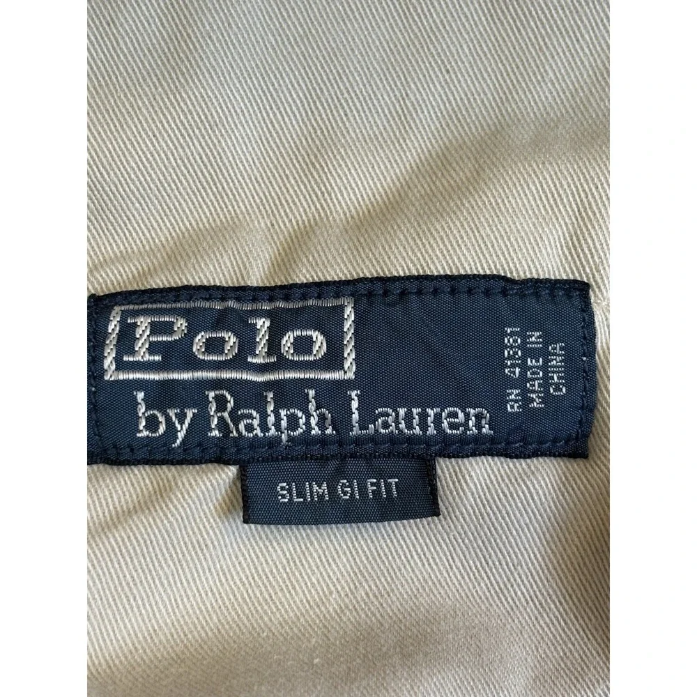 Polo By Ralph‎ Lauren Slim Straight Chino Pants Size 36x32 Tan